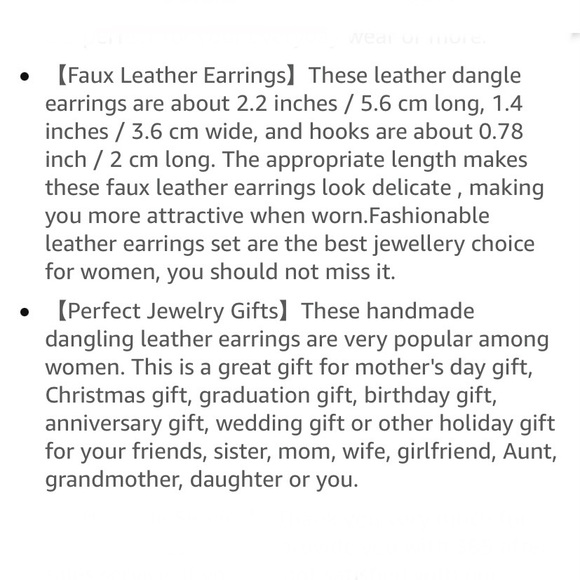 ‼️5/$20 Faux Leather Dangle earrings Cheetah print - Picture 5 of 6